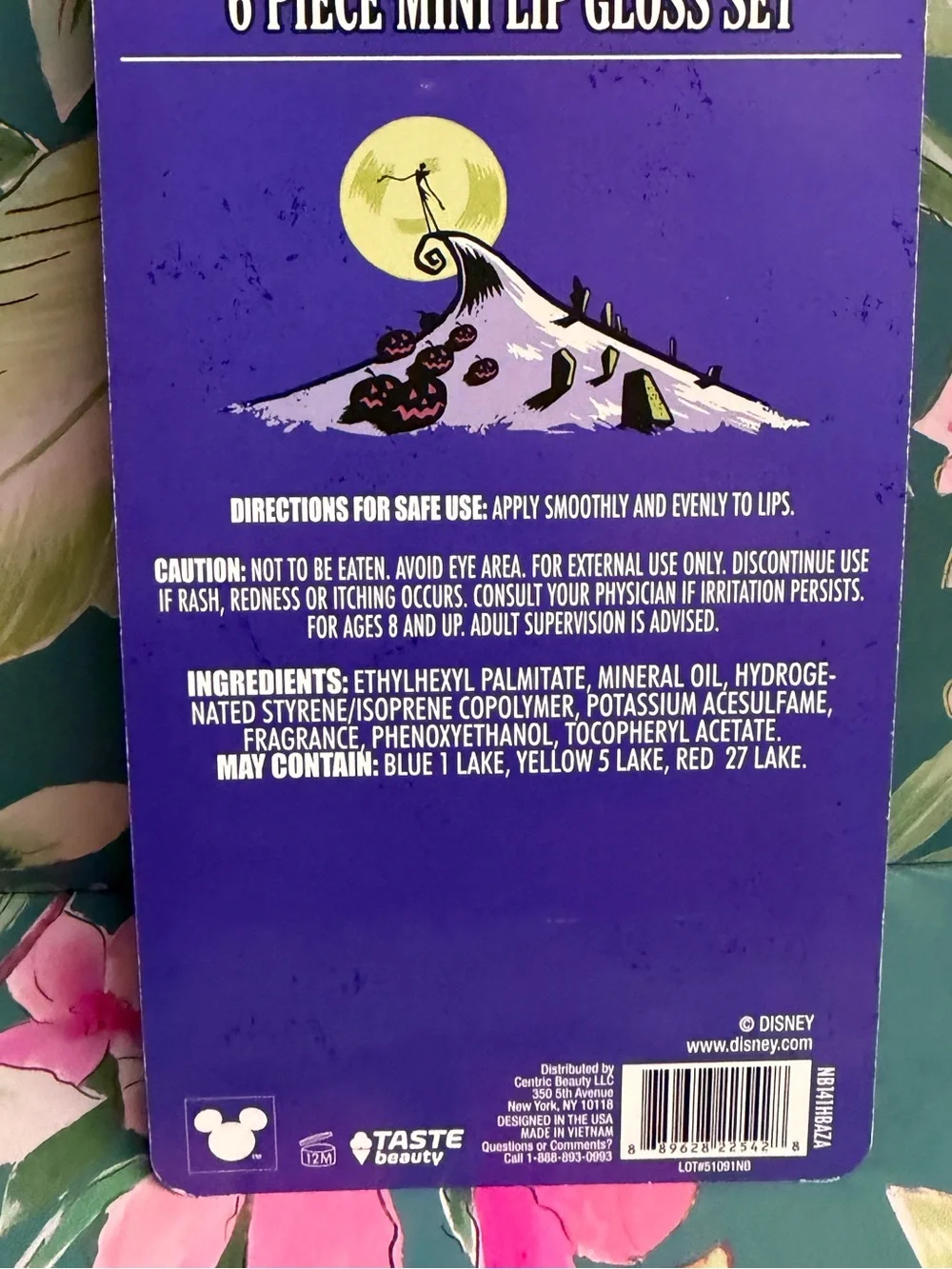 Disney Nightmare Before Christmas 6 Piece Mini Lip Gloss Set NWT